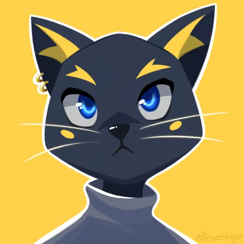 Here is Furi, I'm still working on his design. by elliezeekaye