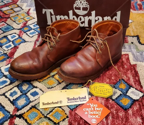 Heres something you dont see every day. A pair of Timberlands from 1979. With original box! by Chesticles420