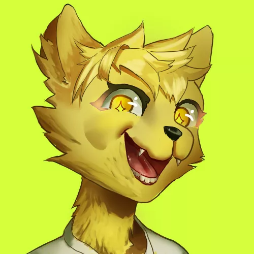 he's happy :3 (art by me! @leoncoelhoc on Twitter) by LeonCoelhoArt
