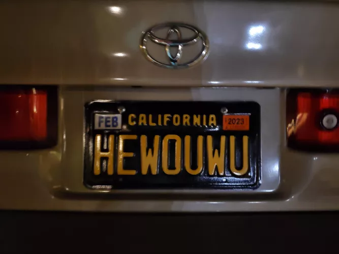 HEWO UWU license plate by ConnorRB