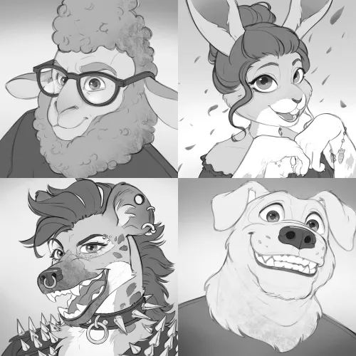 Hey everyone! I'm taking emergency coms - Black and White Sketch icons for only $35 by gabrielkblo