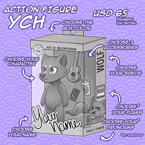 Heyo!! ⭐️Action Figure YCH⭐️ ~Details in comments by LarrySahArt
