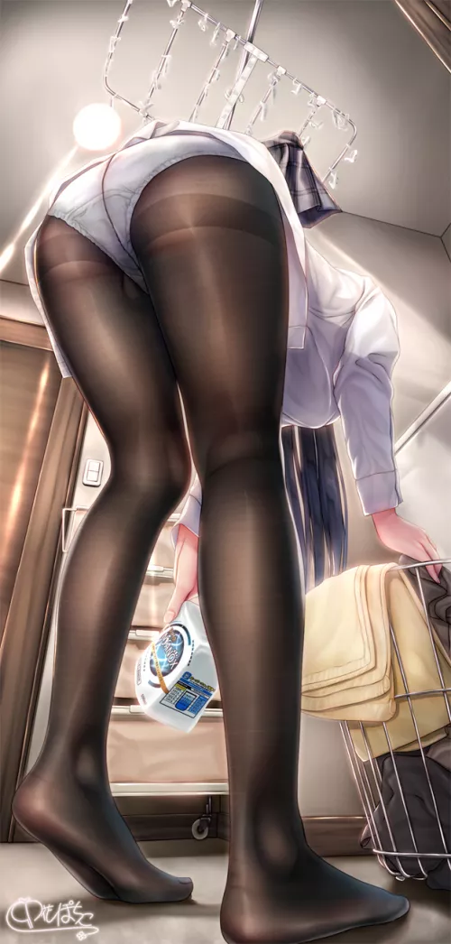 High thigh black stockings by KyuShoryu