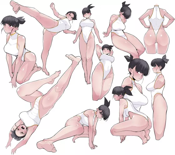 Highleg Posing (Miitoban) [Original] by sequence_string