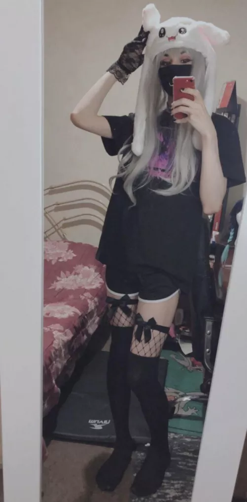 Hii :3 Do you want to play with my bunny ears? 👉🏻👈🏻 by Femboy_alma