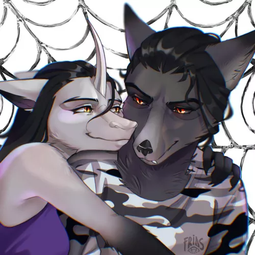 hii guys, it's my birthday 🎂 and I made this icon with me and my boyfriend as a gift for myself ❤️✨️(by me) by FridaCat000