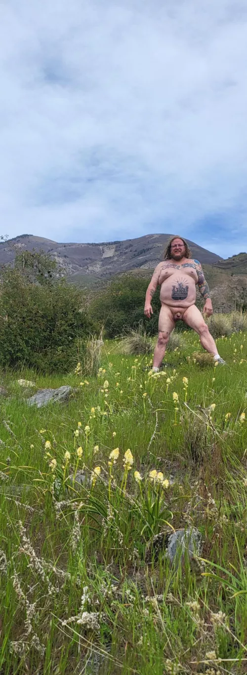Hiking in the foothills. this is huge for me be quiet I have never shared my body before. I live being nude and until recently hated my body. I'm accepting it now, thanks to nudity by Patient_Yam4747
