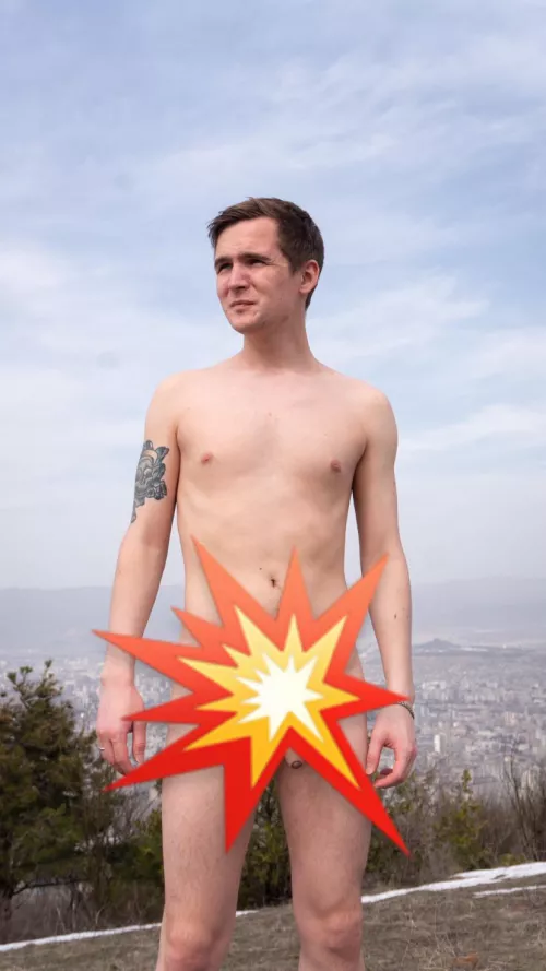 Hiking was fun😁. Do you like to be naked on the street?🥰 by Serugay