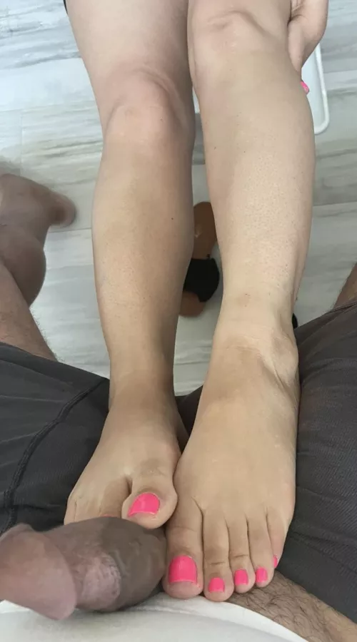 His cock was throbbing from my feet by Alert-Worker-1985