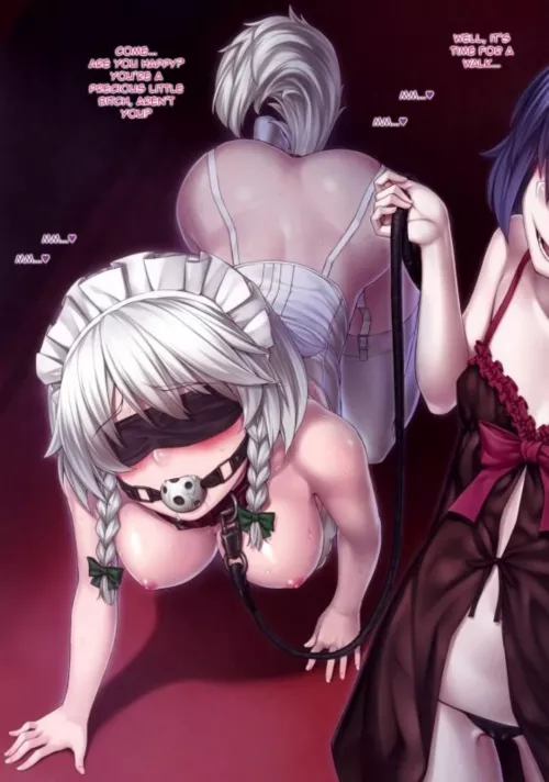 Hmmmpghh!! Mistress w-where are we going.... (up for rp if any Mistress's would like to) by Individual_Skirt2650