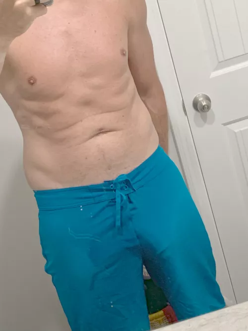 Hopefully it wasn’t too noticeable at the pool in my board shorts by dad_bulge