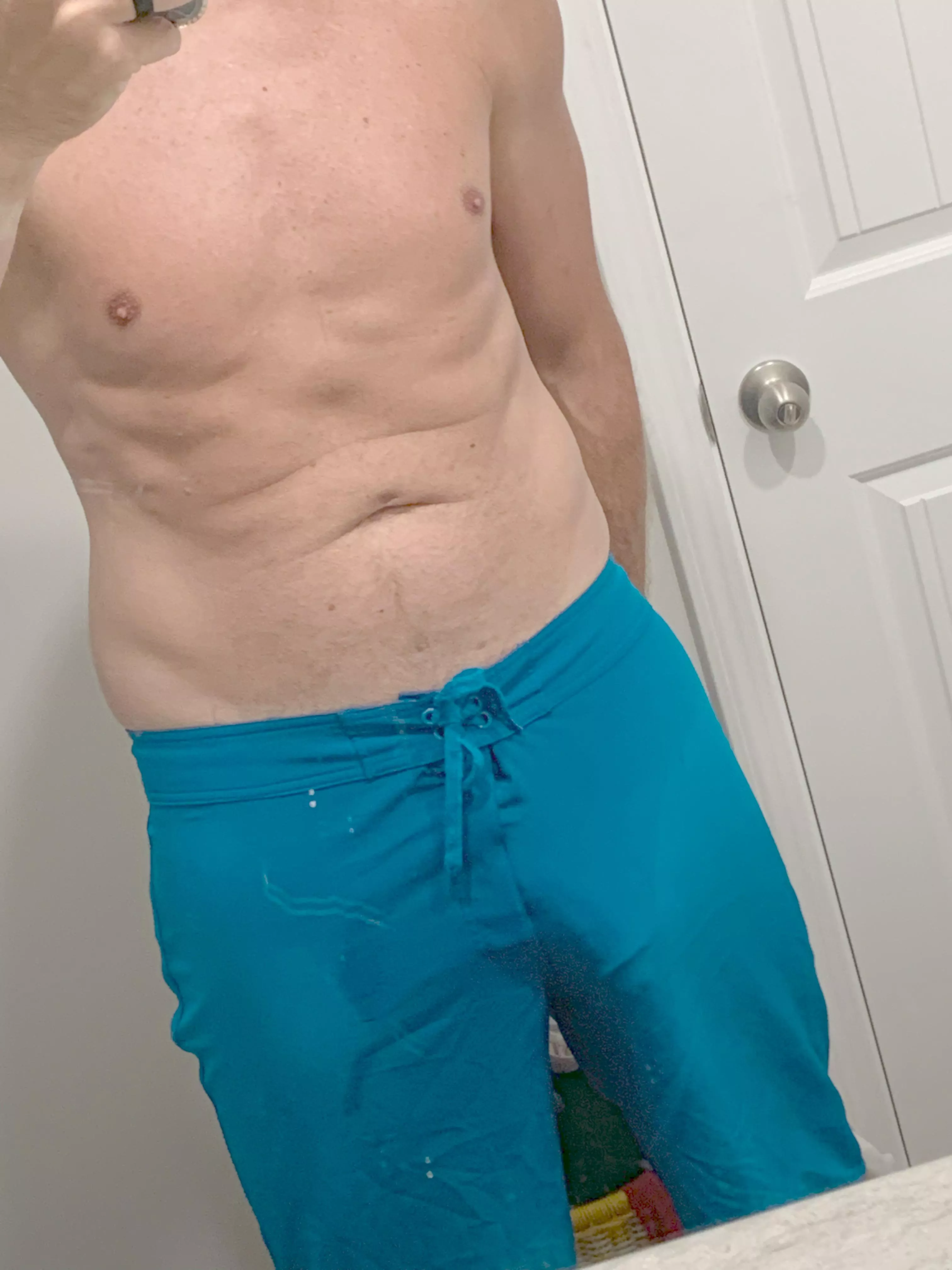 Hopefully it wasn’t too noticeable at the pool in my board shorts posted by dad_bulge