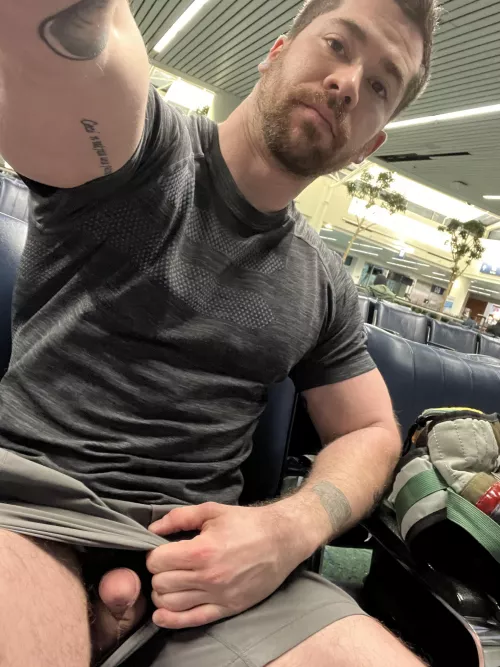 Horny in the airport by thatyogafvcker