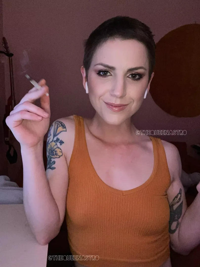How badly do you wish you could catch the ash from My cigarette in your mouth? posted by TheQueenAstro