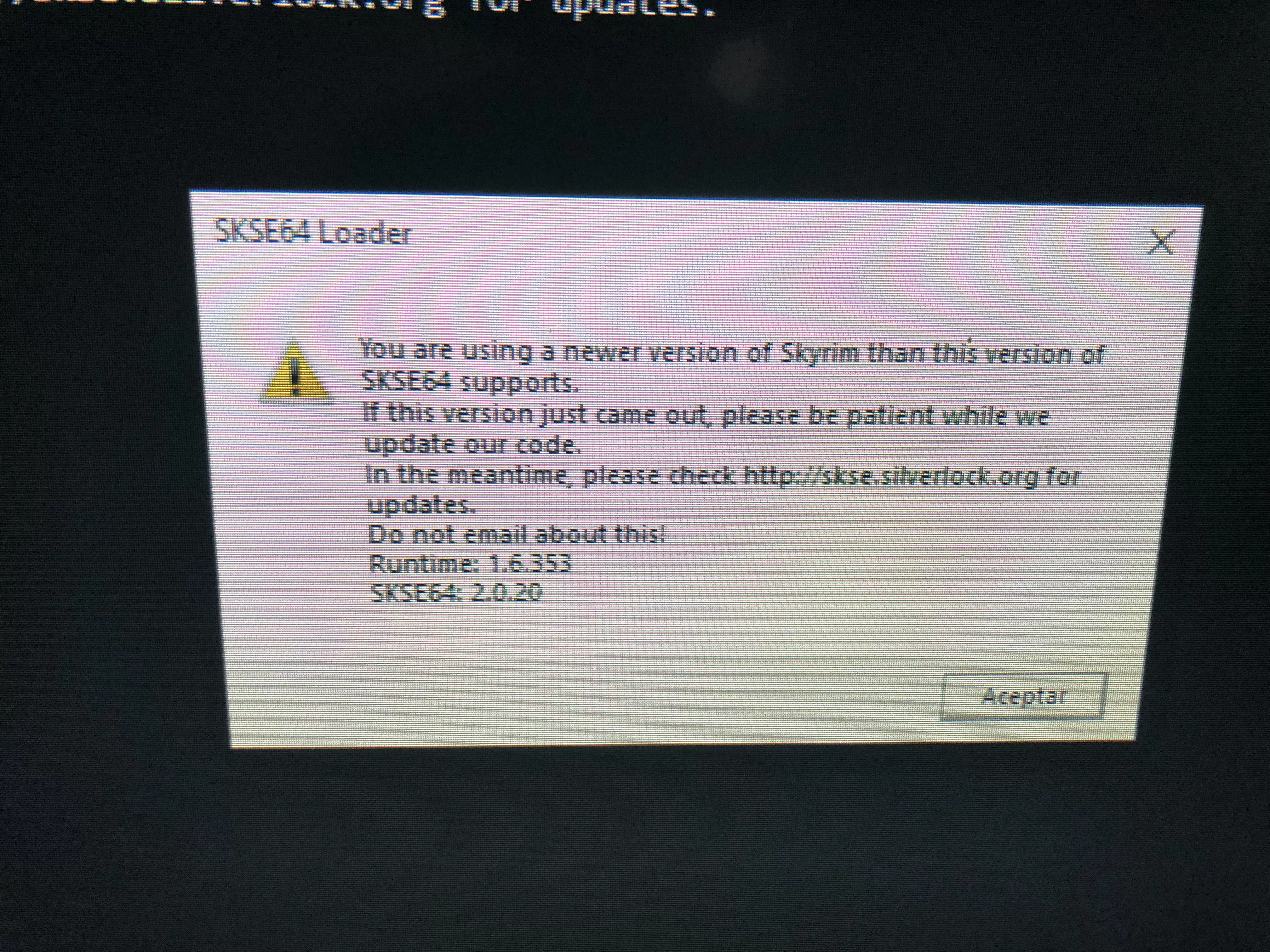 How can I fix this? SKSE for Special Edition is not working. posted by enough-drama