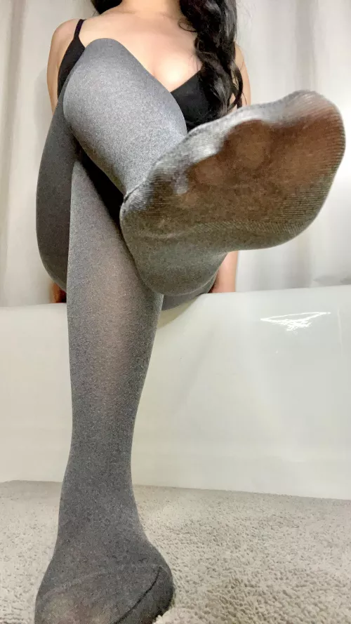 How does gray look on me? 🤫 by xoxopantyhose