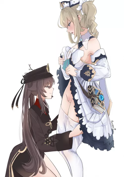 Hu Tao & Barbara [Genshin Impact] by jeffsll