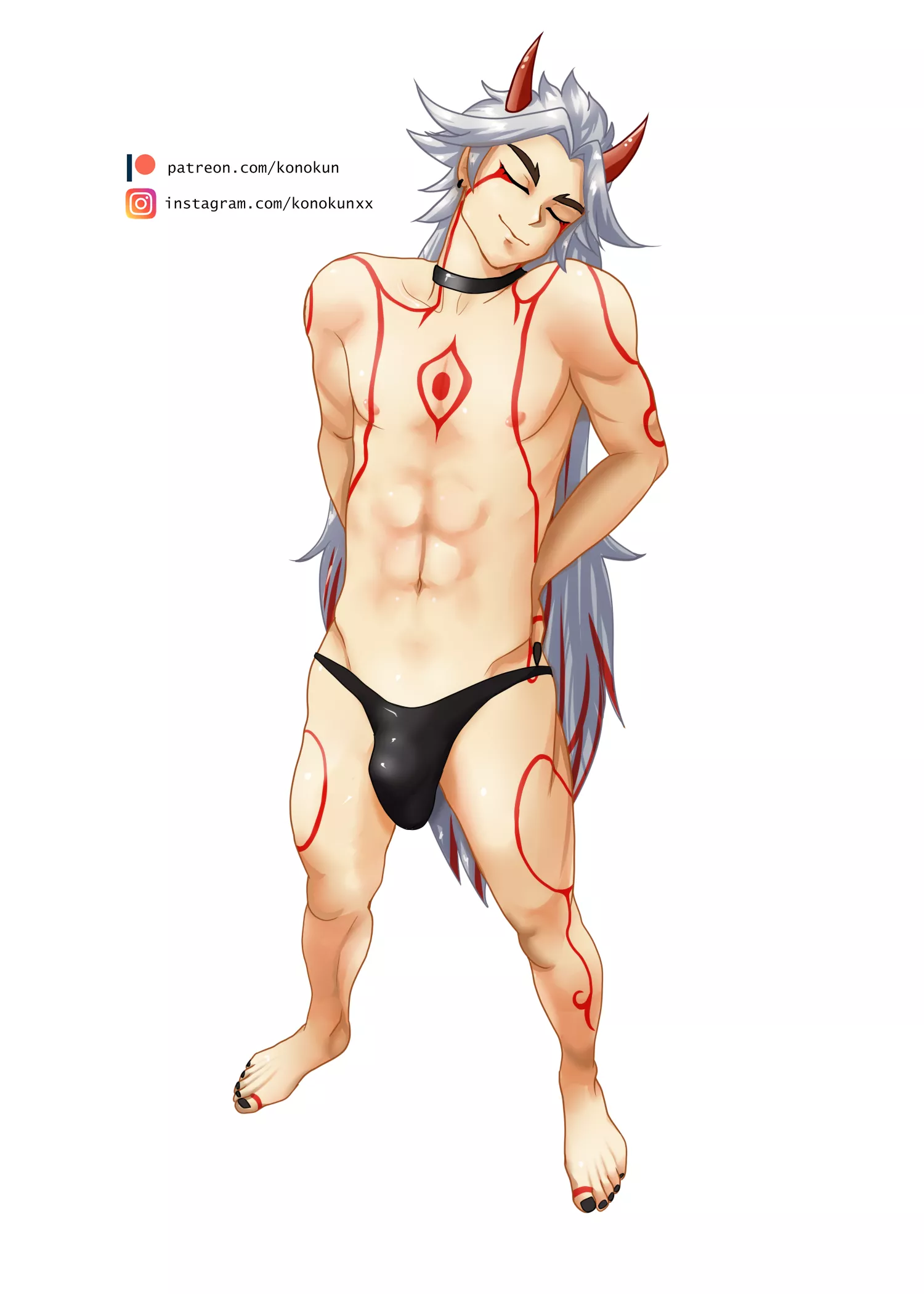 hunky Itto wanting someone to remove his clothes, but who? posted by konokunxx