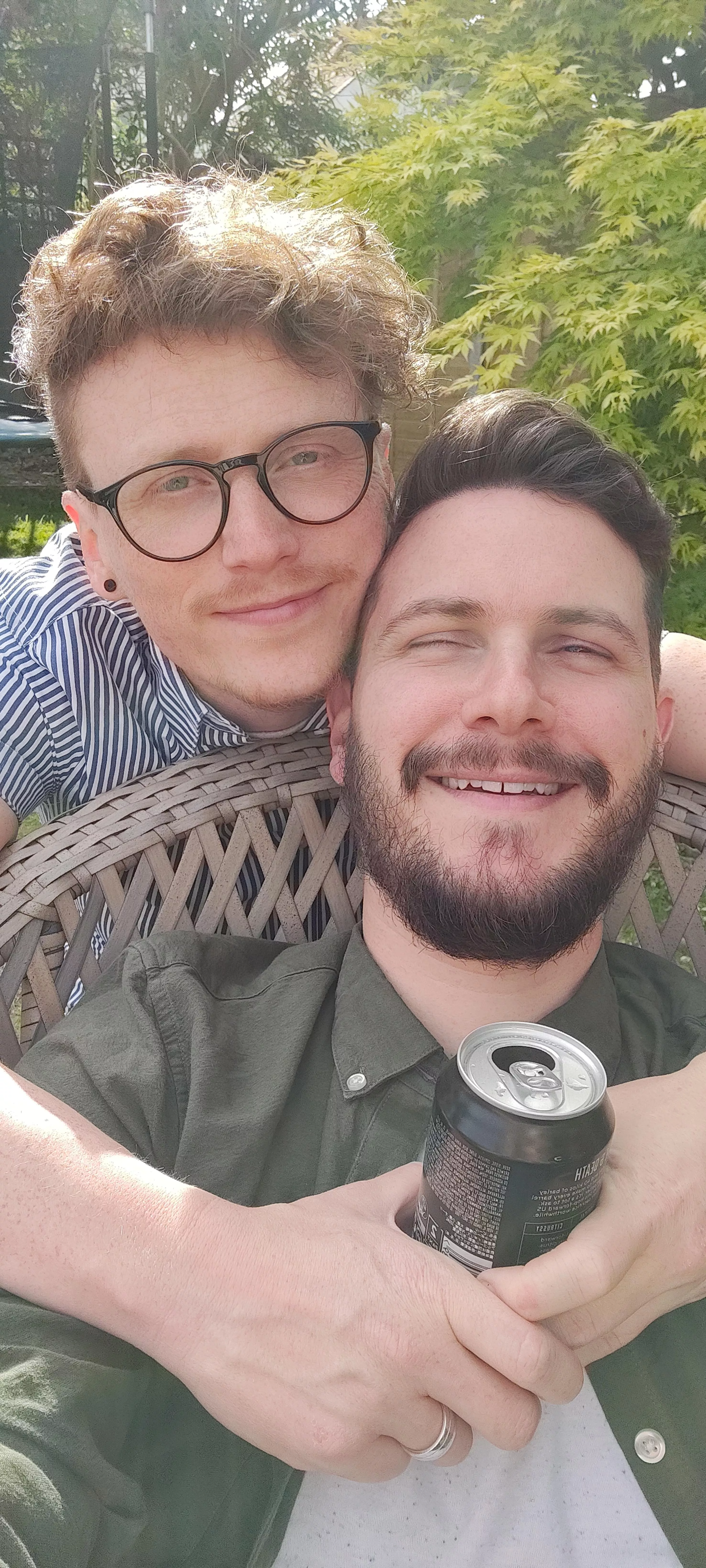 Husband and I enjoying the rare sun 🌞 posted by TomoDewitt