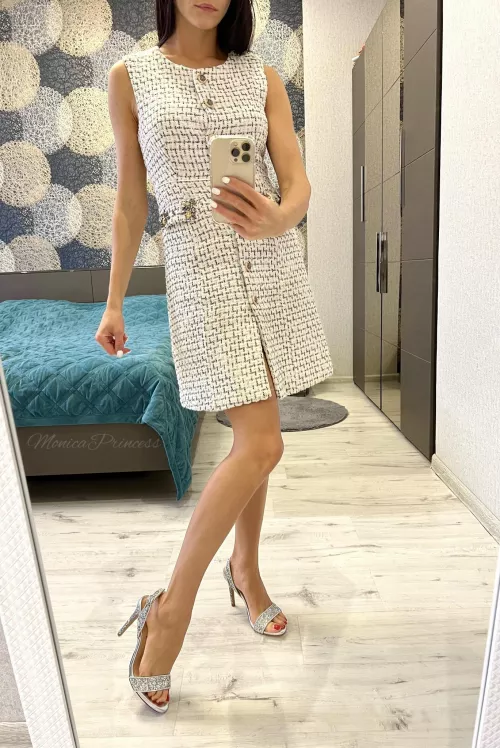 I adore these silver shiny heels🤍 by MonicaPrincess