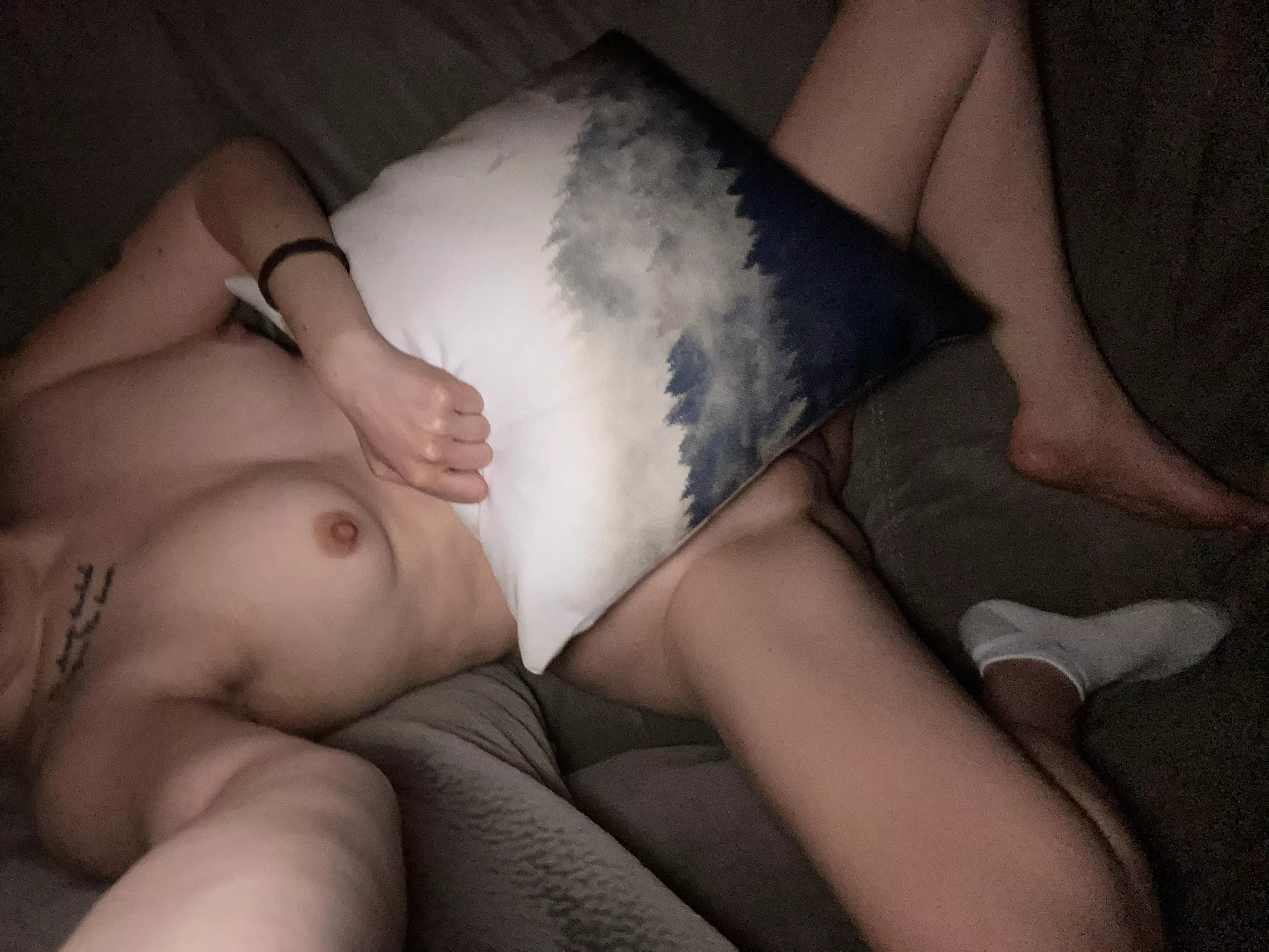 I almost posted this to chest hair porn. Yes, I am only wearing one sock. [34F] posted by wifesband16