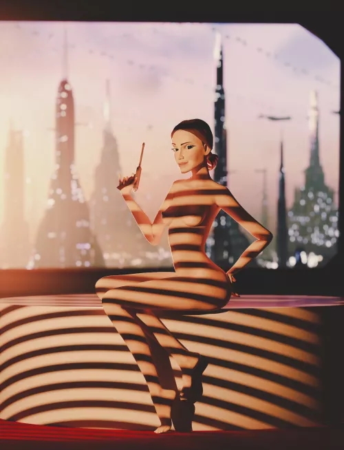 I also decided to try the new Padme model by u/Airress3D - so here's a little homage to the gunship pinup! (by me, makverus) by Makverus