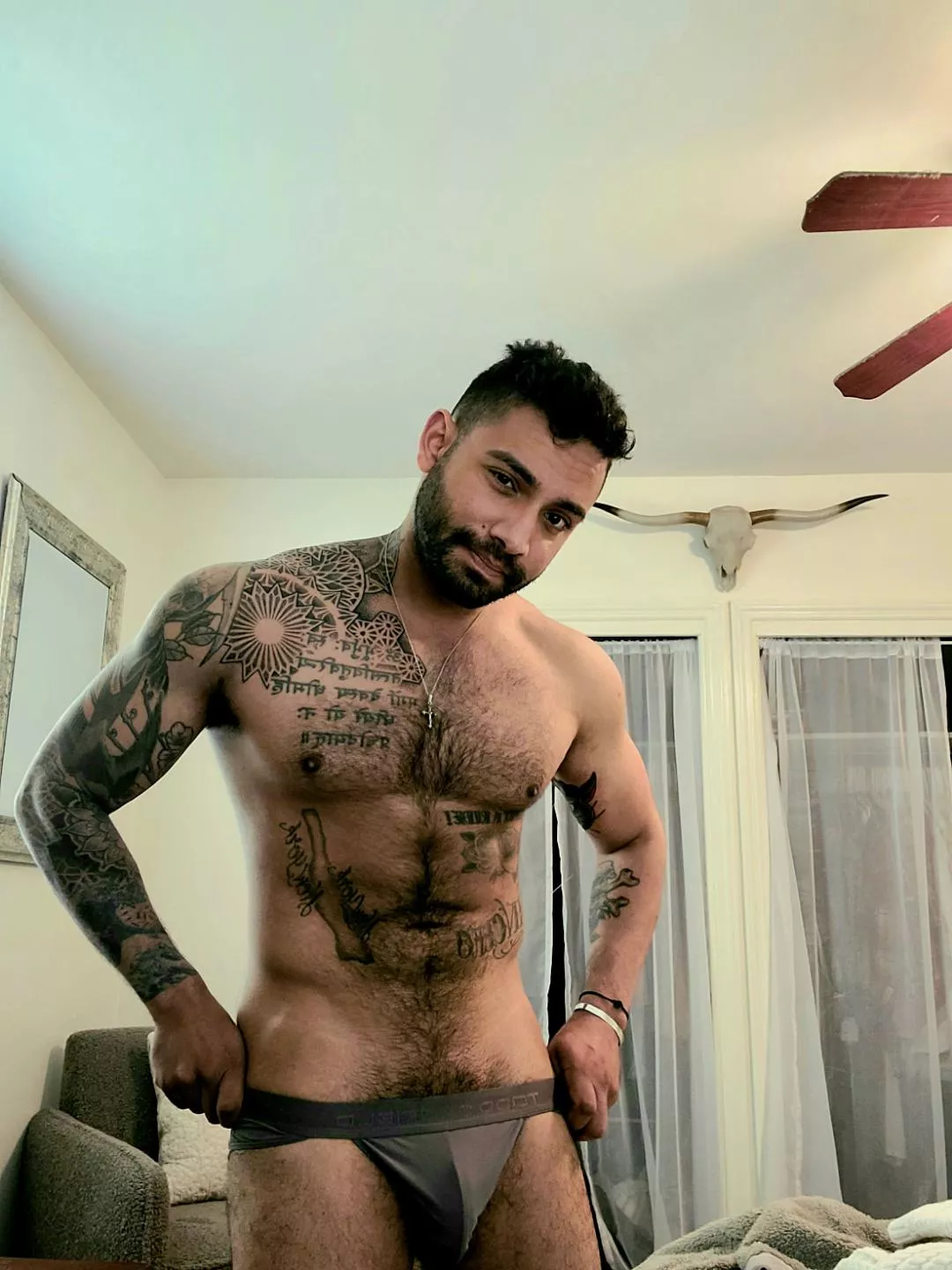 I bet all the ladies are wondering what's underneath... ask nicely and maybe I'll show you posted by the_worst_bartender