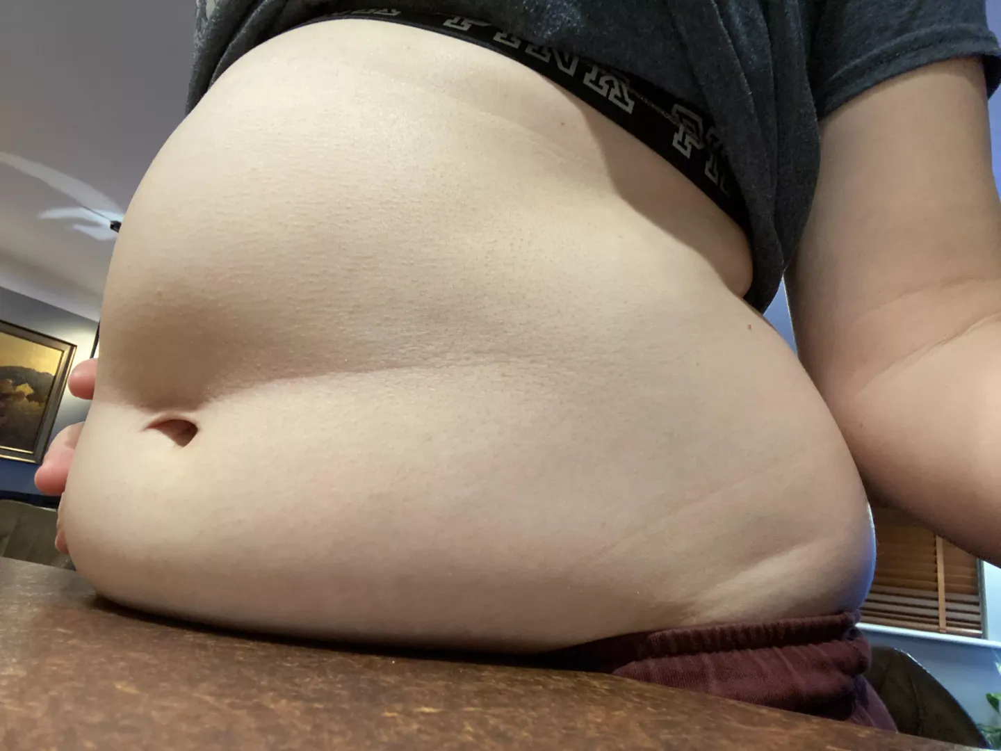 I can rest my belly on countertops now posted by InsatiableGreedGirl