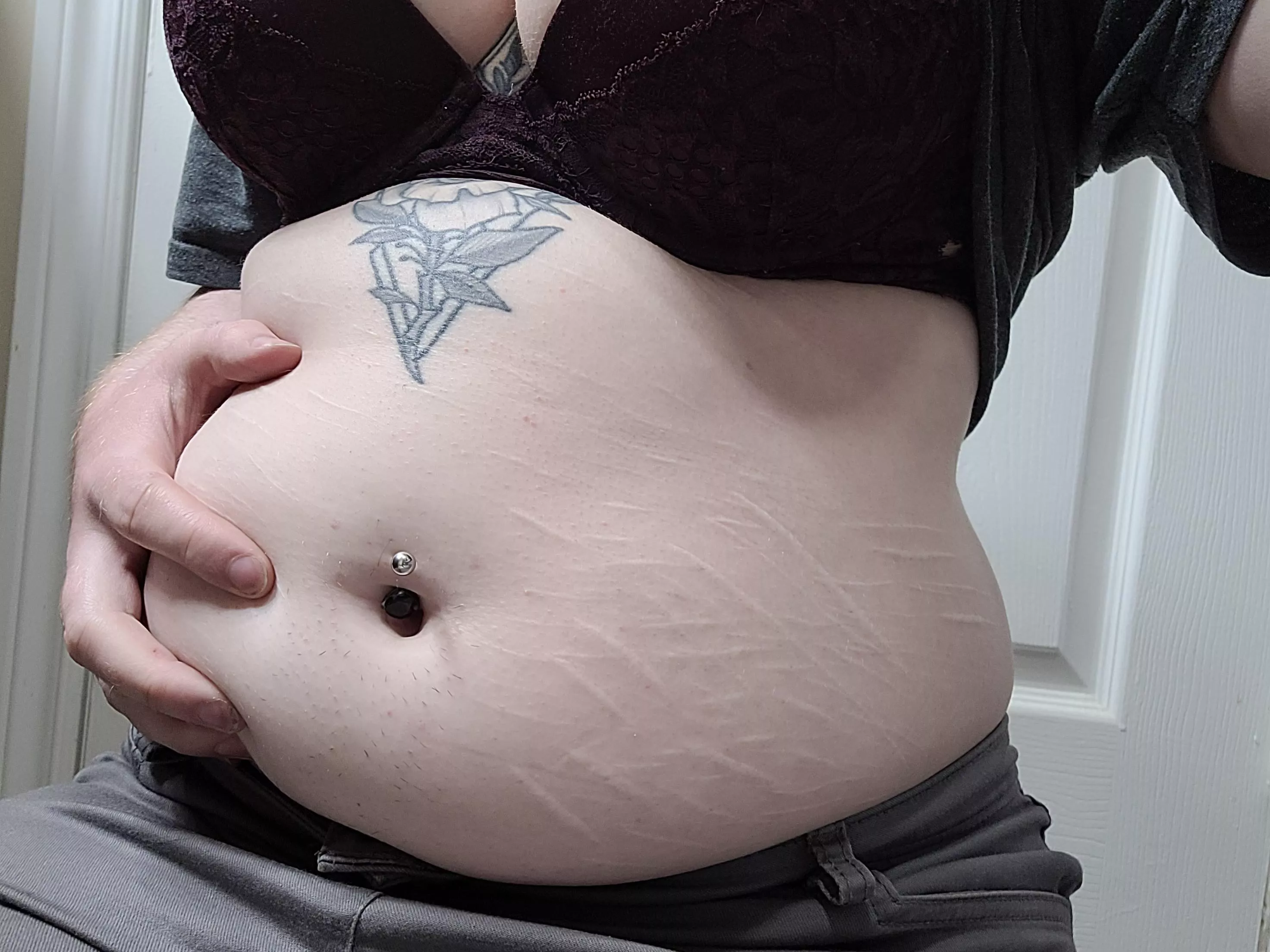 I can't wait until it takes 2 hands to hold this belly posted by chubbygirl429