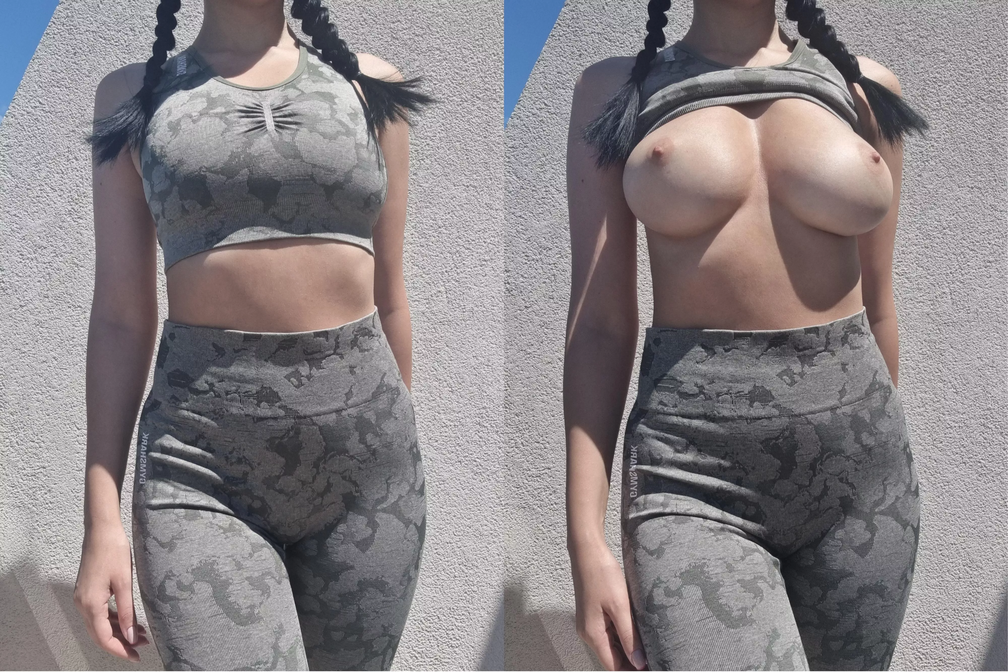 I can't workout without my boobs being squeezed by a sportsbra like this posted by atomicbrunette18