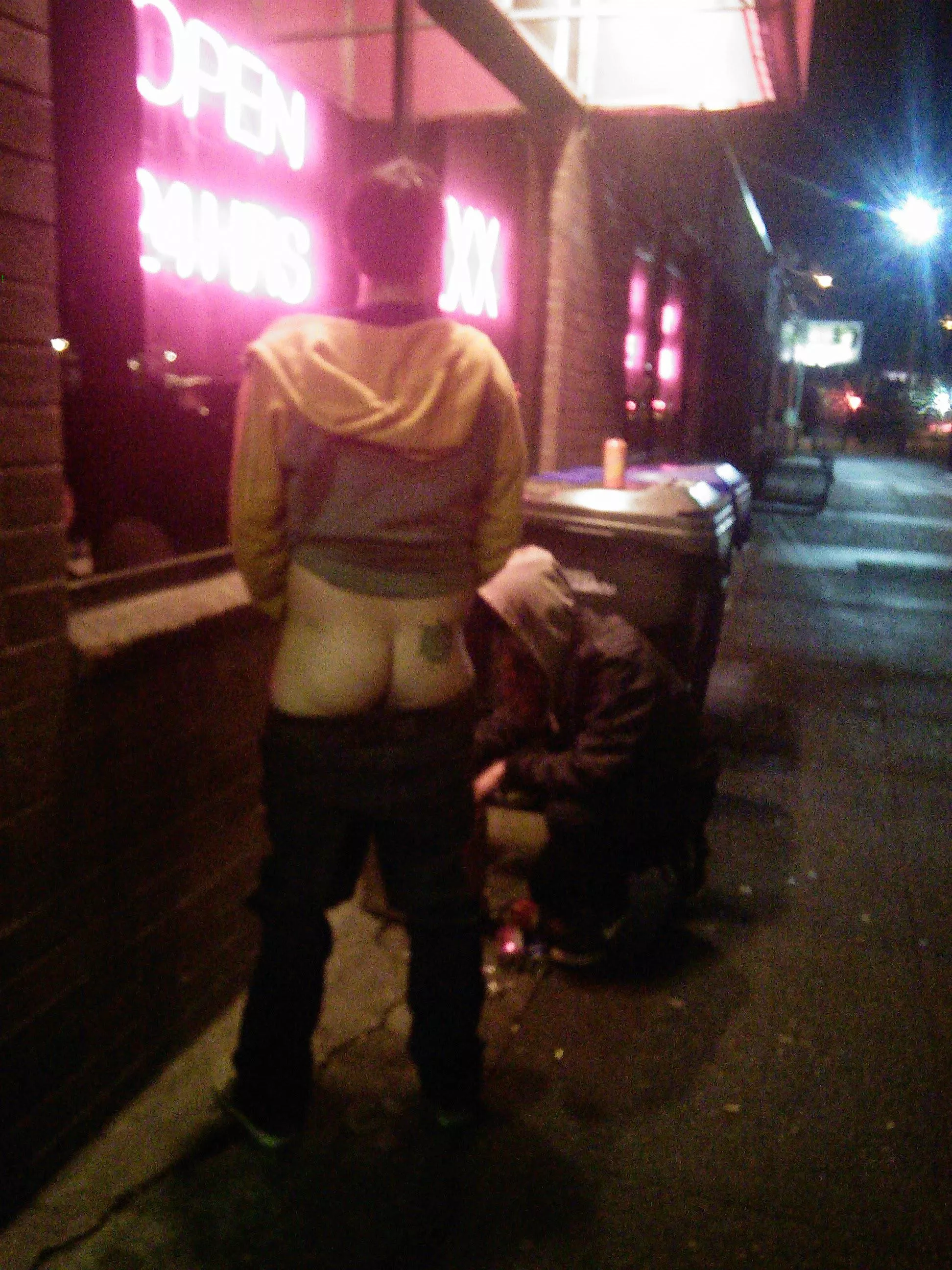 I could get away with pulling down my pants in front of my work on a busy street when I was a porn store clerk posted by Jankyb13