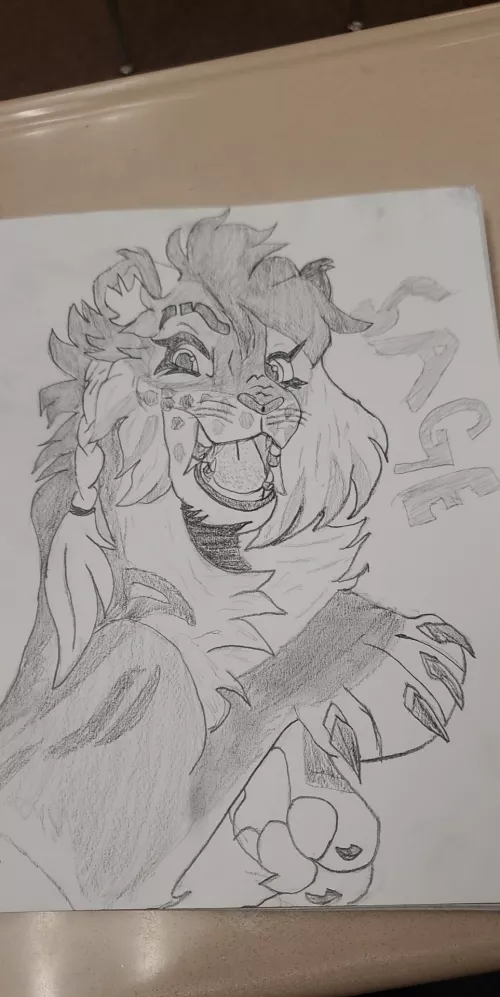 I decided I'd try my FIRST furry drawing for my gf (this is her OC please don't copy it) by yeetmaster2243