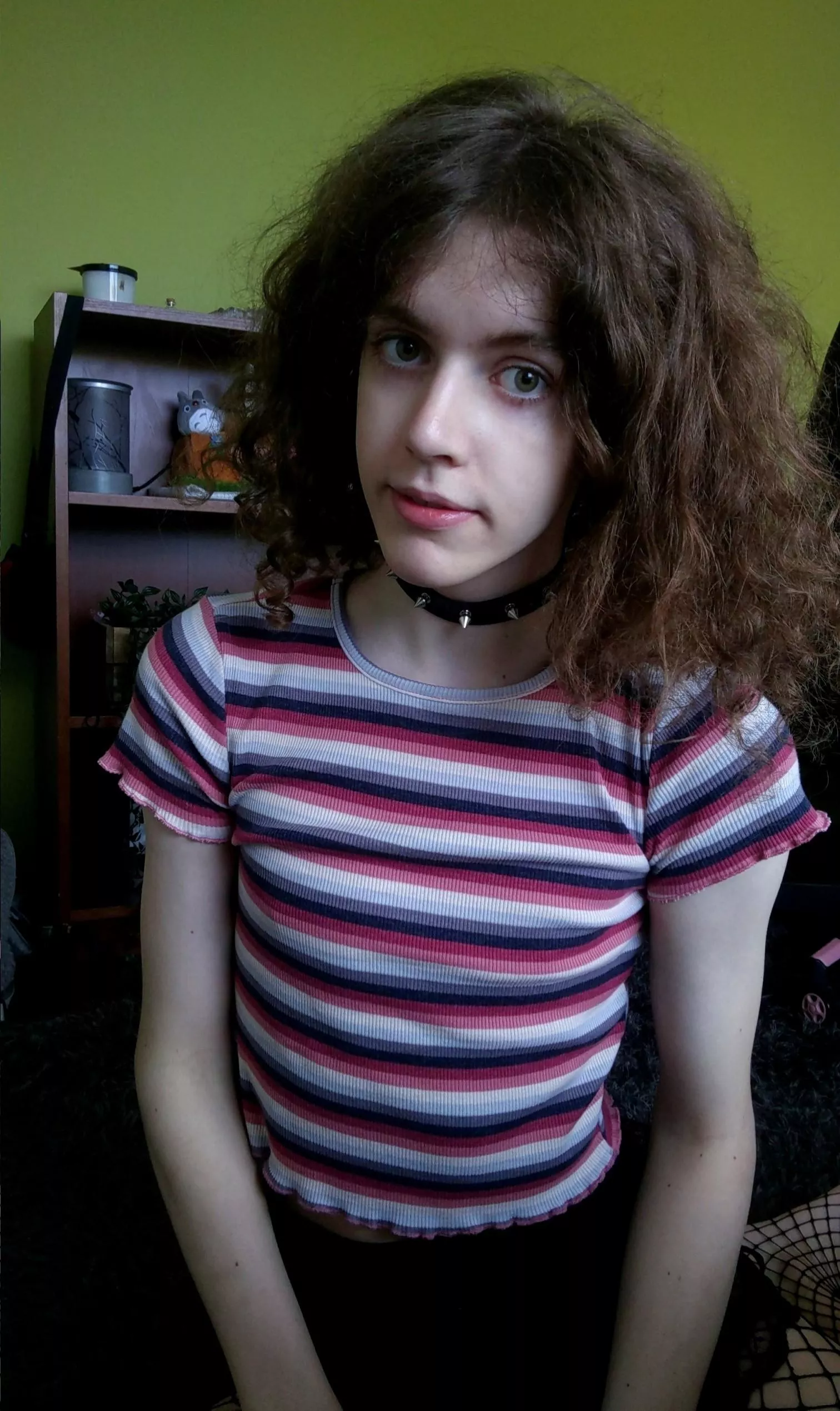 I don't usually part my hair like this, I hope it looks okay >< posted by sammy0panda