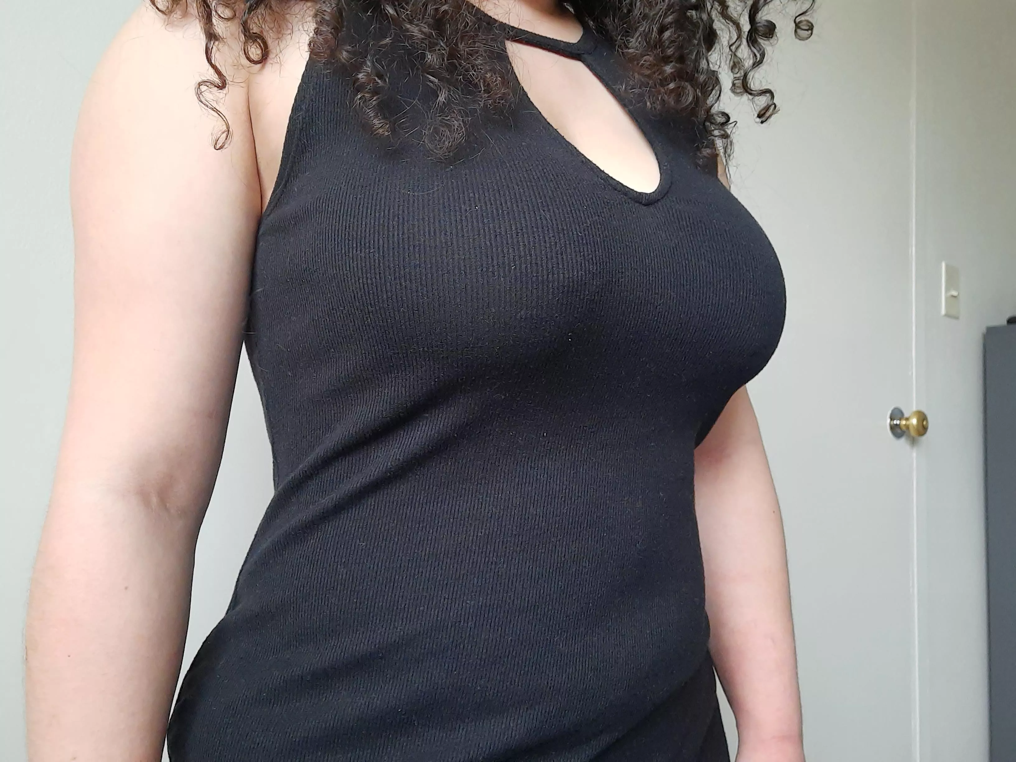 I don't wear a bra with this bc it.... uh.... um... ruins the neckline or something posted by daphnethedryad