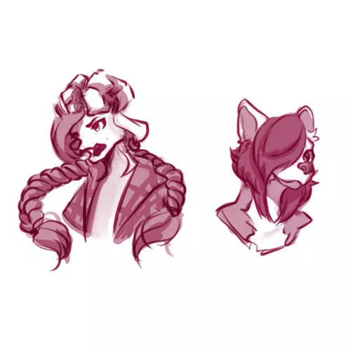 I drew pretty girls. ^-^ by Mizky_