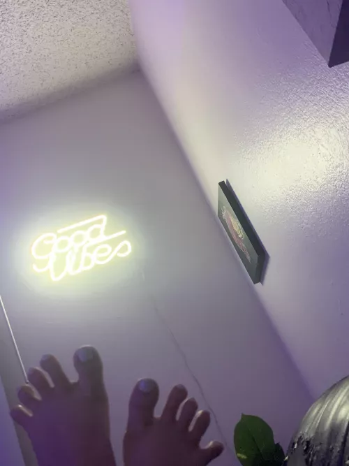 I enjoy spacing my toes out. by purpletornadopickle