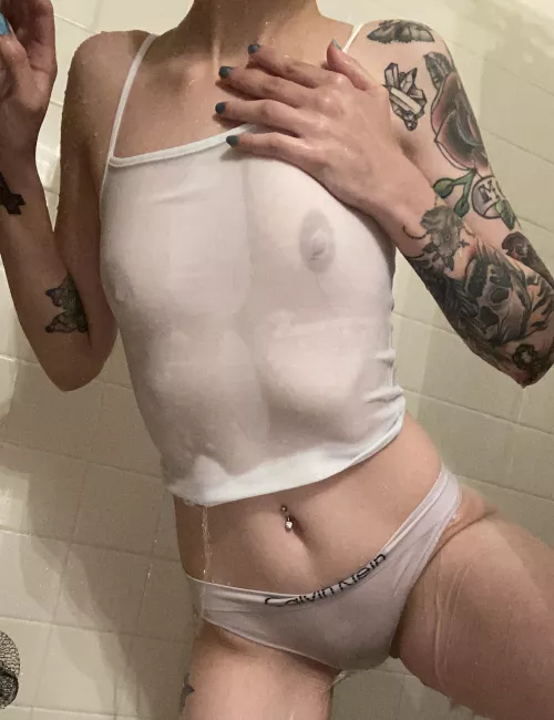 I forgot to take my clothes off, oops! Maybe you can give me a hand.. or something else. by lotusrose_