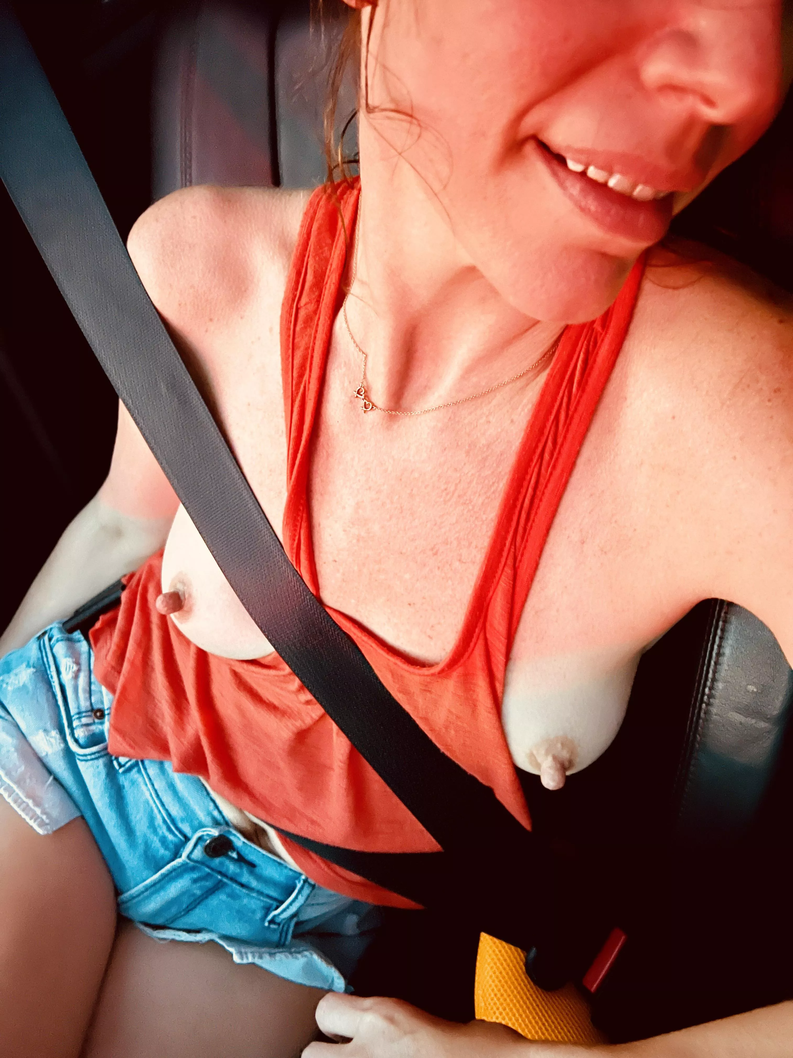 I get so turned on flashing my tits at people! posted by HotBrunetteWife_