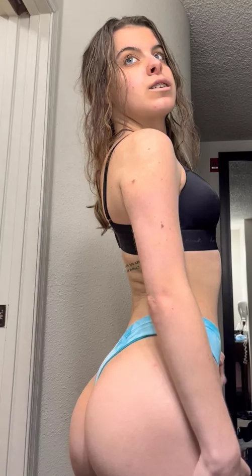 i got a new thong .. it matches my eyes;) by Melodic-Till247