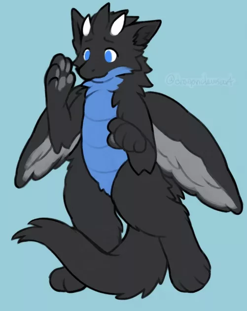 I got my first commission I love him already. (🎨@dragonclawsart on twitter) by GlenMerlin