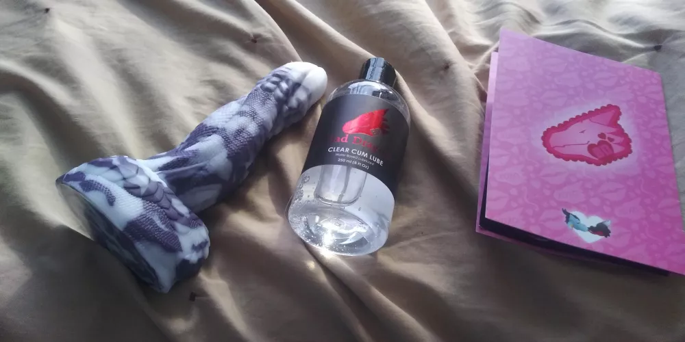 I got my new toy in the mail andi can't what to ride him later small/firm by redblackviper15