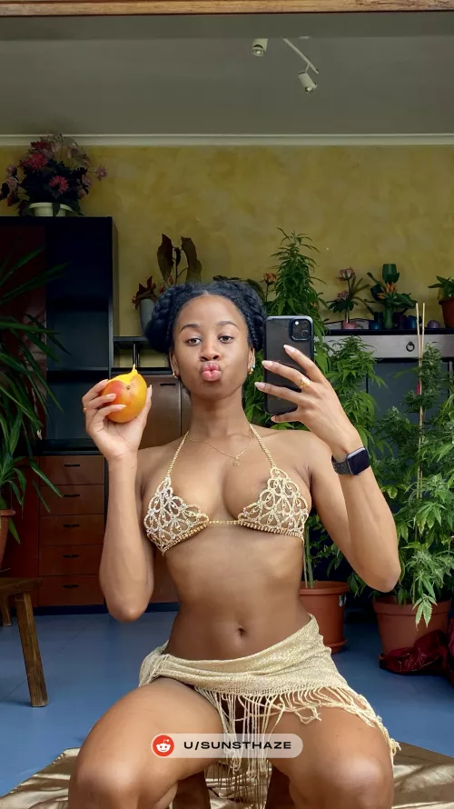 I have a sweet juicy mango to share. Anyone? by sunsthaze