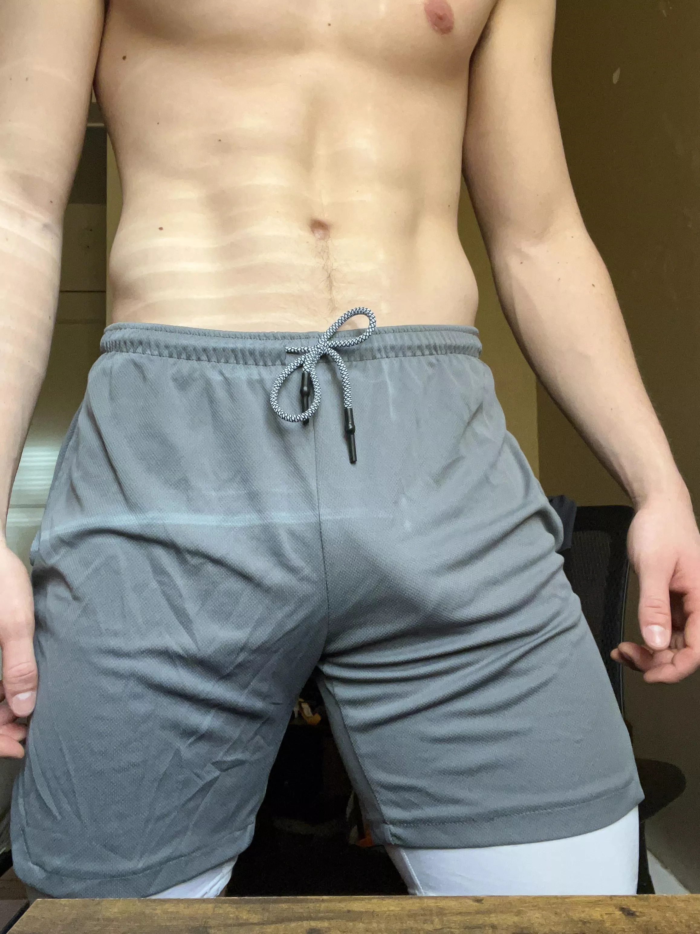 I hope you like my gym shorts :) posted by scummothybummothy