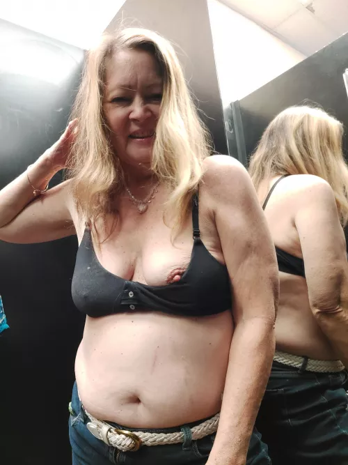 I hope you like my top being too tight. (F)54 by blondiedi1223