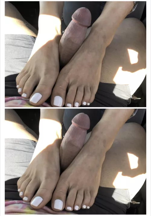 I just love when her sexy soft feet are on my cock 🤤😩 white toe nails for the win 🤍😈🍆 by CockroachMission9124