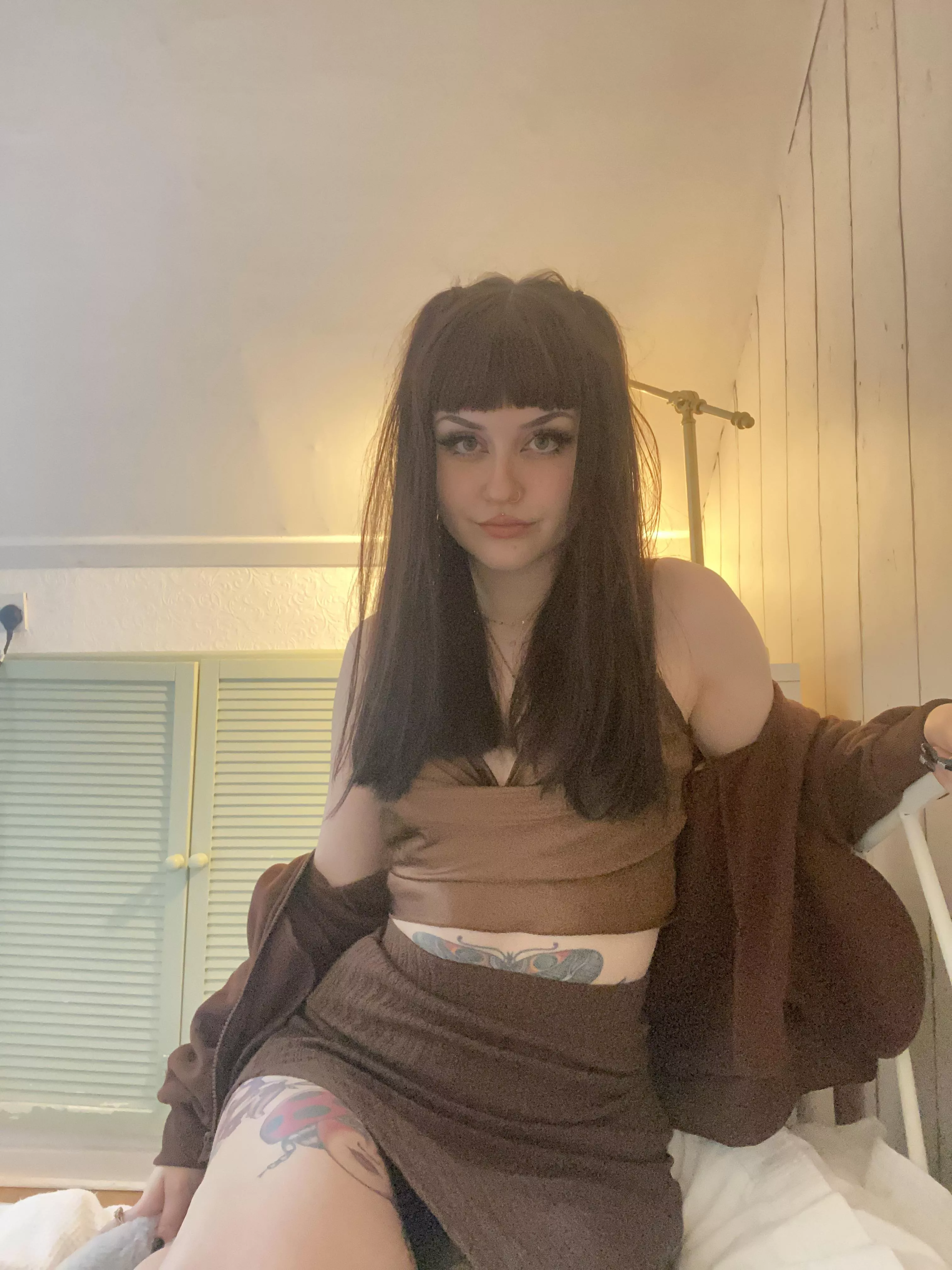 I like the way my stomach tattoo peeks out from my crop top posted by shy--peach