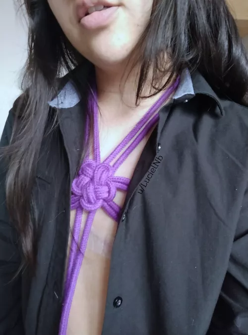 I like to hide some shibari under my clothes before going out by LucielNb