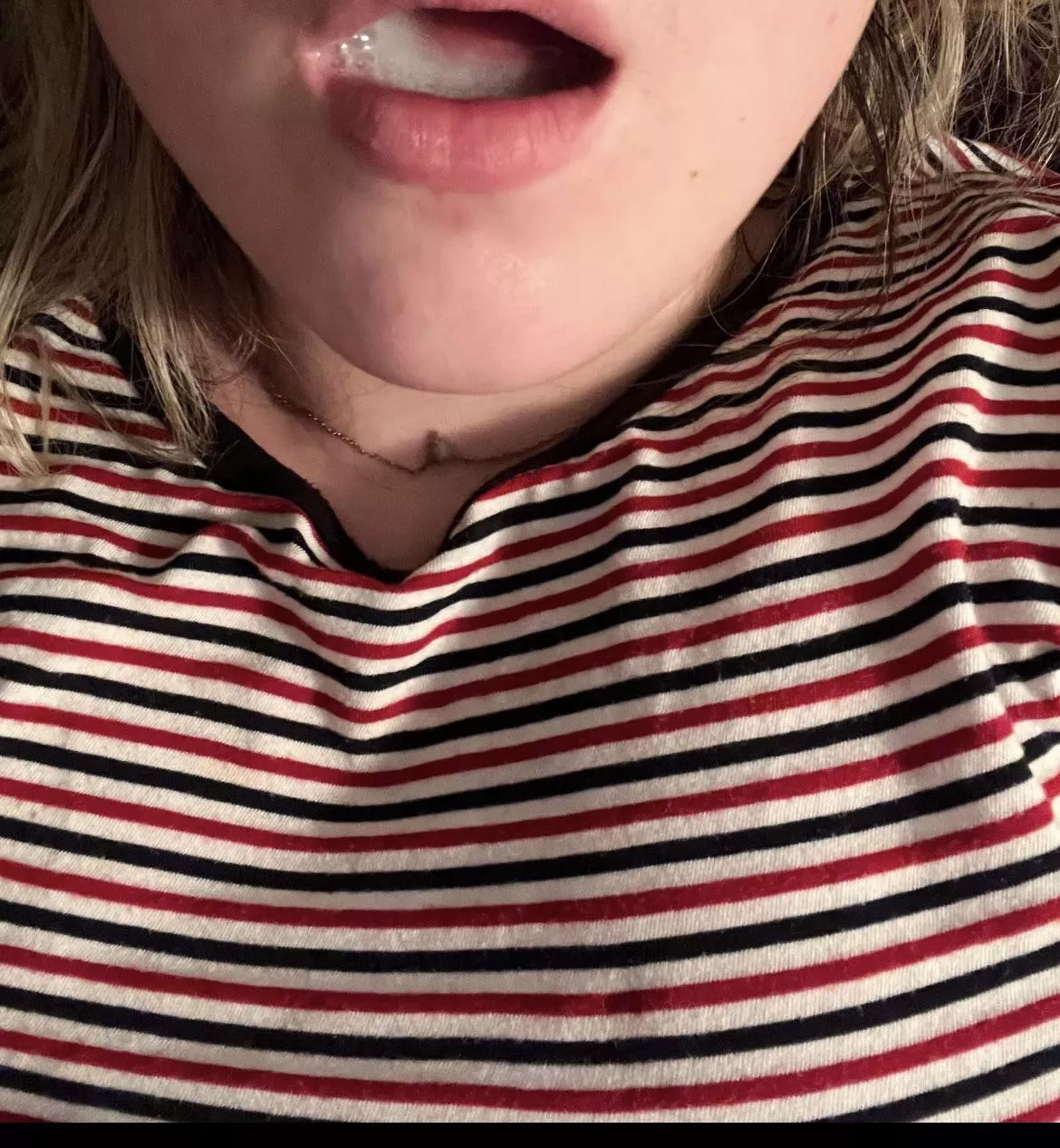 I like to show it off after he cums in my mouth sometimes 😇 posted by bbynympho