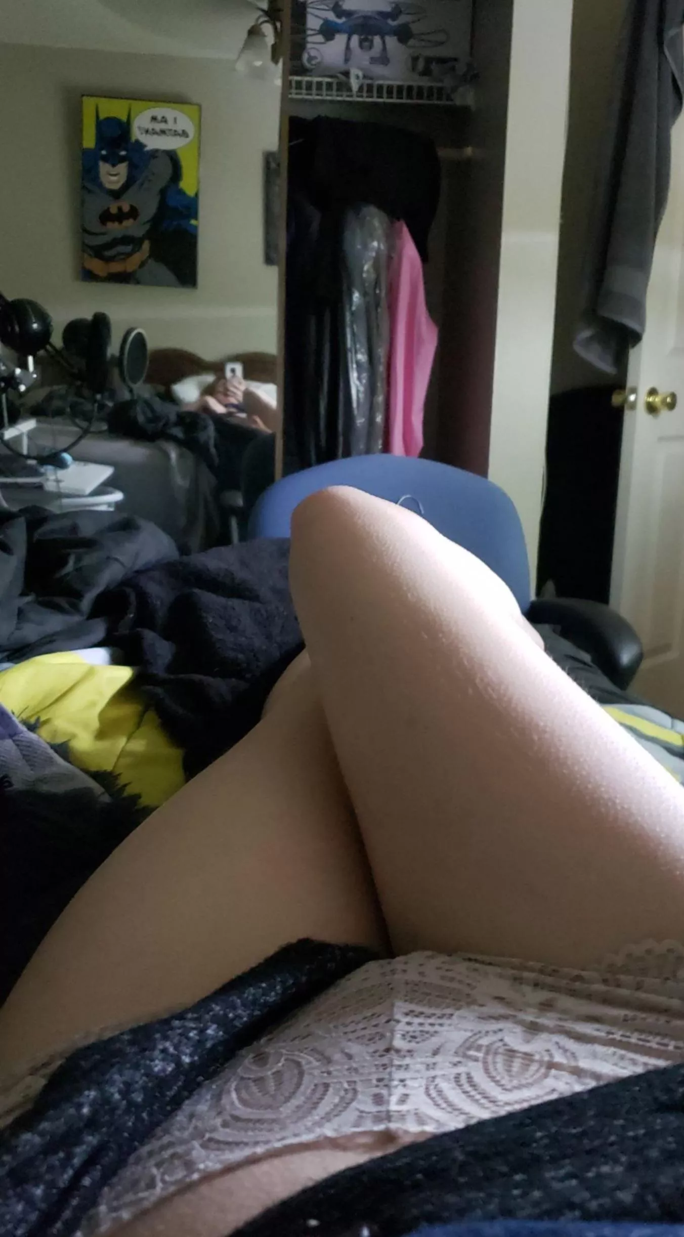 i like to wait like this for him to come home 🙈 posted by FootGoddessUwu_