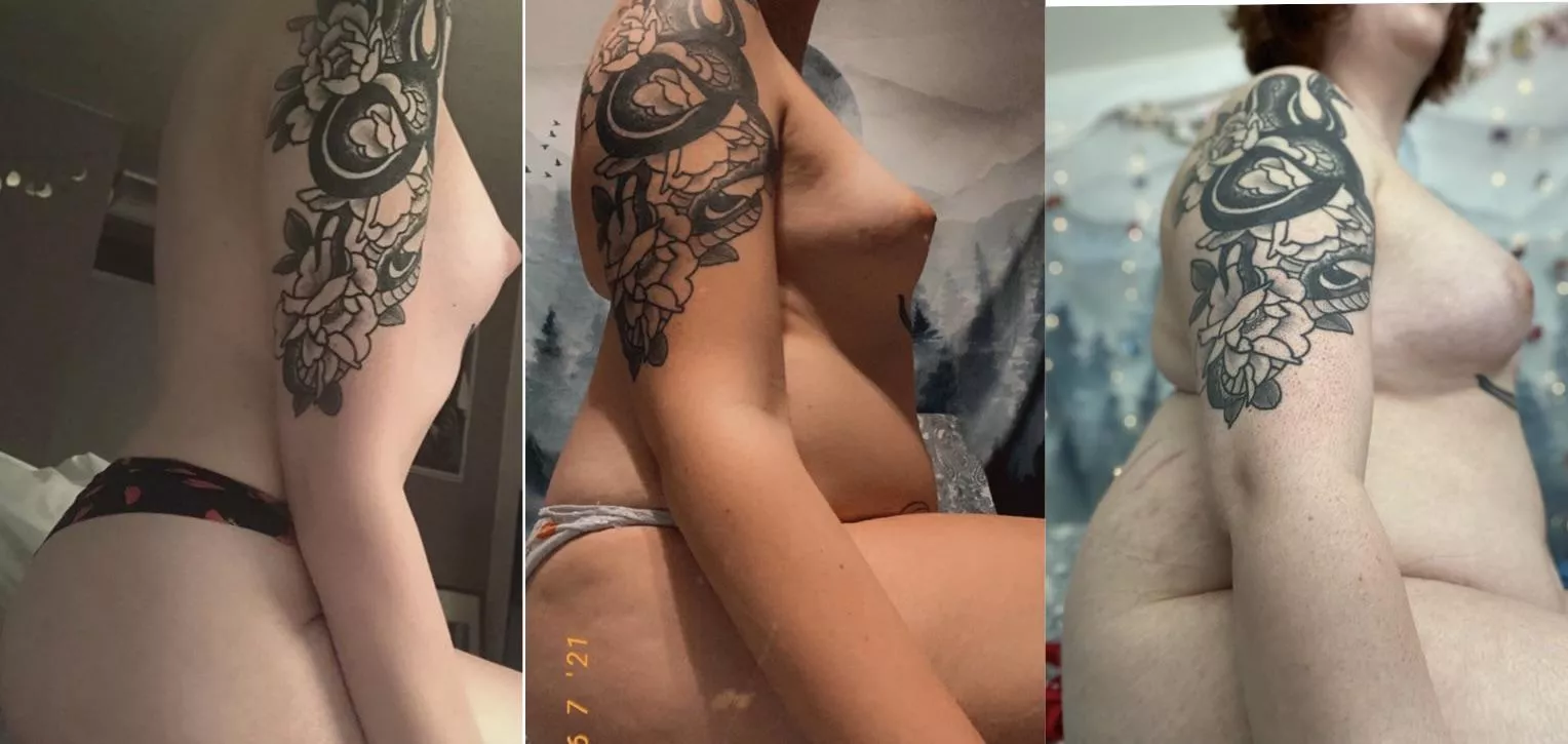 I love being able to add 3rd panels to my before and after pics now ❤️ posted by HeftyDoggy